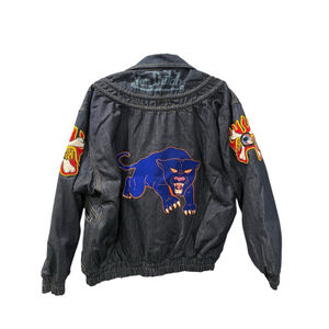 VTG NWT Von Dutch Denim Beaded Laurence Jacket Size Med Unisex Cougar Dead Stock